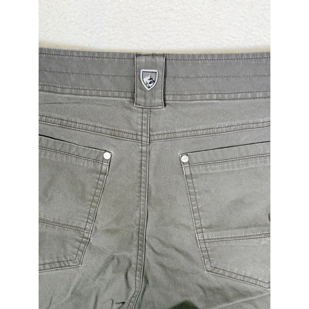 KUHL Men 34 Cargo Shorts Vintage Patina Dye Dark Gray Hiking Outdoor 7.5 Inseam